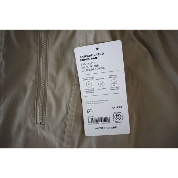 Athleta 463948-00-2 Women's Sz M Oak/Beige Cascade Cargo Poplin Pants - Picture 6 of 13